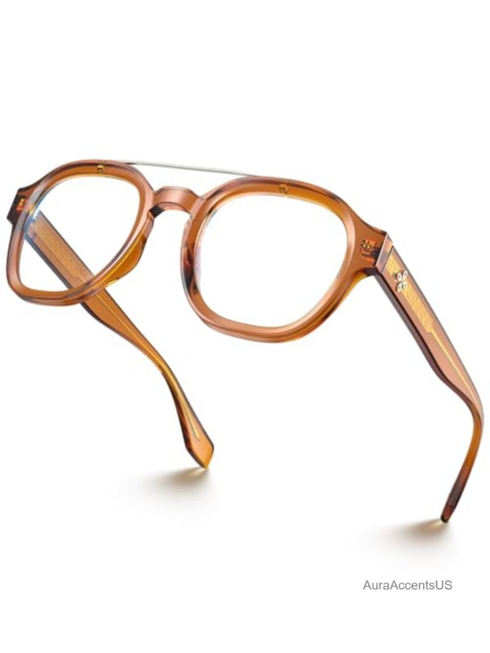 Round Blue Light Blocking Glasses TR90 Aviator Style Computer